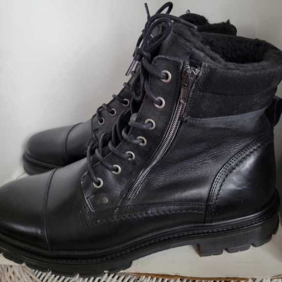 ALDO Caleseth BLACK Leather Lace Up Boot Size 13New Without Tags Upper Leather - Picture 4 of 7